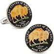 Hand Painted USA Authentic Buffalo Nickel Coin Cufflinks