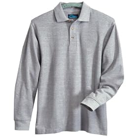 Pique Polo Long Sleeve Easy Care Golf Shirt (Regular and Big and Tall Sizes)