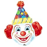 Crazy Clown Super Shape Foil Balloon 1 per package