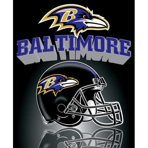 Northwest Baltimore Ravens Gridiron Fleece Throw