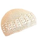CROCHET BEANIE SKULL CAP HAT - WHITE