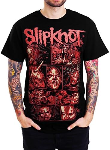 Slipknot Members Sketched Graphic Mens Black T Shirt (Small (Chest 17" / Length 28"))