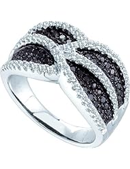 1.0ctw Black Diamond Fashion Band 14K White Gold