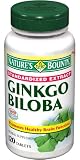 Nature's Bounty Ginkgo Biloba Standardized Extract Tablets, 120 -count Bottles (Pack of 2)