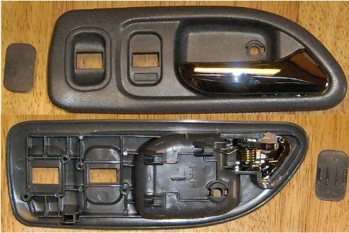 1994-1997 Honda Accord Right Side Front Only Dark Gray Inside Door Handle SEDAN, ALSO SAYS LX/EX/SE,W/POWER LOCKS, ,EXC DX/LX CANADA replaces OEM 72125SV4A02ZC