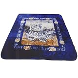 Ysela Bedding Acrylic White Tiger Print Blanket
