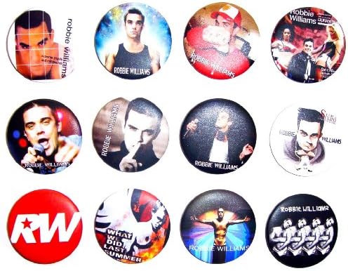 ROBBIE WILLIAMS (2) Awesome Quality Lot 12 New Pin Pinback Button Badge 1.25"