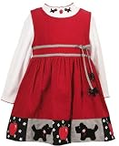 New Red Corduroy Scotty Dog & Apple Jumper & Turtleneck ~ 2T to 6X Girls