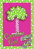 Custom Decor Carolina Girl Large Garden Flag