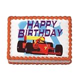 Edible Race Car Birthday Cake Decal (1 pc)