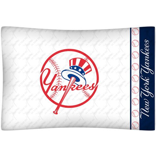 New York Yankees White Pillowcase