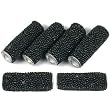 6 Black Kashmiri Tube Metal Beads Jewelry Beading Craft