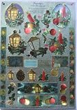A4 sheet 3D step by step Dufex Freestyle die cut decoupage and design elements - Christmas - lanterns & candles