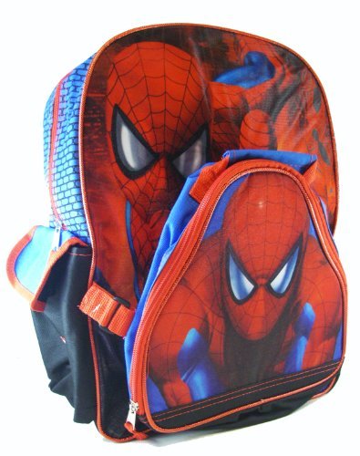  Marvel Spiderman Backpack & Lunch Bag (2pc Set) Spider-man Backpack