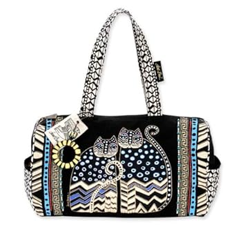 Laurel Burch Polka Dot Gatos Medium Satchel Tote