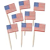 Pkgd U S Flag Picks   (50/Pkg)
