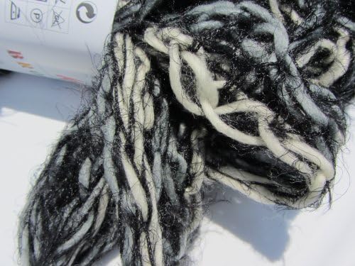 Katia Brooklyn Ruffle Ruffling Scarf Yarn Color 53 Black, Grey