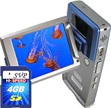 SVP HDDV-2880Bu 16MP Max TOUCH BUTTON 2.5-inch 270 DEGREE LCD Digital Video Camcorder + FREE 4GB High Speed SD Memory Card