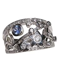 Collection "Constellation Sagittarius", 18k White Gold, Sapphire, Natural White Diamonds