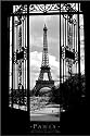 Paris - Eiffelturm - schwarz weiß - Plakat Poster Bild