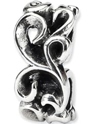 Reflection Beads Silver Scroll Connector Bead