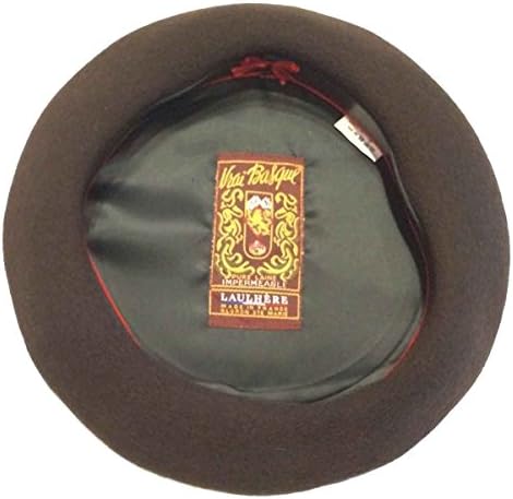 Laulhere Vrai Basque French Anglobasque Wool Beret,Brown,62