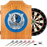 NBA7000-DM - Dallas Mavericks NBA Wood Dart Cabinet Set