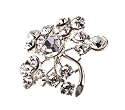 Accessories By Park Lane, O2824, Diamante Leaf Brooch With Crystal Stones