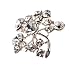 Accessories By Park Lane, O2824, Diamante Leaf Brooch With Crystal Stones