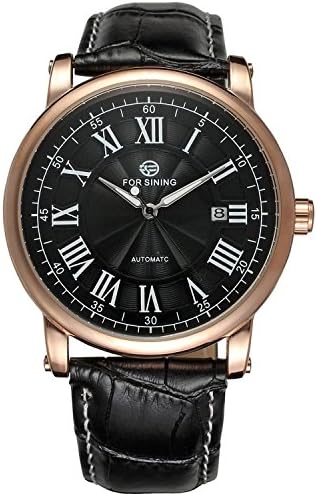 Men's Fashion Automatic Analog Wrist Watch Black