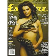 Esquire Magazine, April 2004, Rachel Weisz Cover