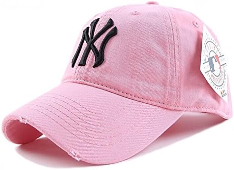 GOOC Unisex New York Yankees Navy Adjustable Performance Fitted Hat Cap, Pink, Free size