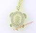 Search : New 18K Plated Lady Swarovski Turtle Pendant MOP Watch