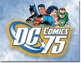 DC Comics 75th Anniversary Batman Superman Retro Vintage Tin Sign