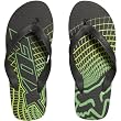 Fox Racing V3 Flip Flop Men's Sandal Race Wear Footwear w/ Free B&F Heart Sticker Bundle - Green