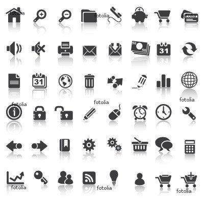 48 Icons Set 1 Website & Business Wall Decal (12