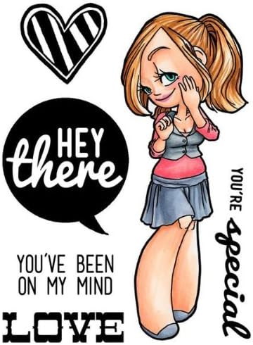 Some Odd Girl Mae 4"X3" Clear Stamp Set-Flirty Mae