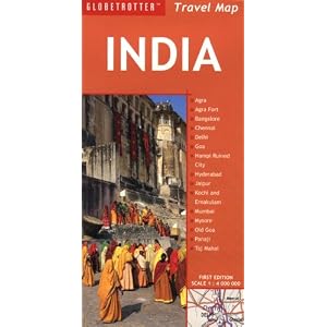 India Travel Map (Globetrotter Travel Map) by Globetrotter