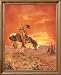 End Of The Trail Native American Indian Horse Animal Picture Oak Framed Art Print