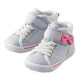 MIKIHOUSE(ミキハウス)ミニリボン付き キャンバスセカンドベビーシューズ １５cm,ライトグレー