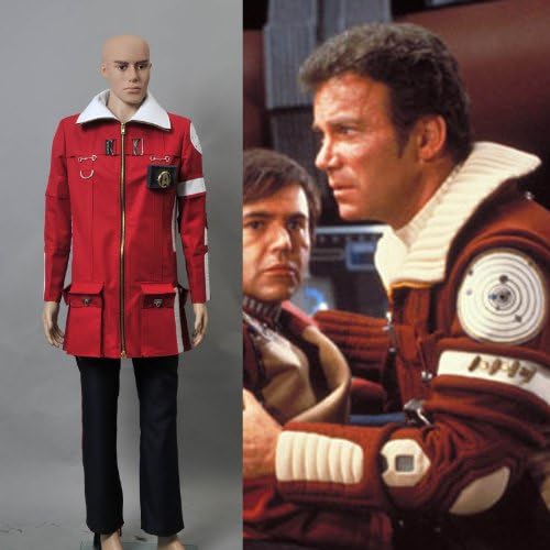 Star Trek II The Wrath of Khan Admiral Kirk Field Coat Pants Costume (L-Man)