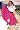 Pink w/ White Poodle