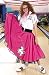   - Complete 7-Piece Adult Pink & White Poodle Skirt Outfit - LG