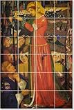 IMAGE OF Dante Gabriel Rossetti Mythology Tile Mural Interior Design | 17x25.5 using (24) 4.25x4.25 tiles