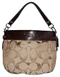 Women's Coach Purse Handbag Signature Cnv Zoe Khaki/Mahogany