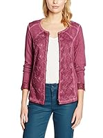 Bonita Chaqueta Punto (Rosa Oscuro)