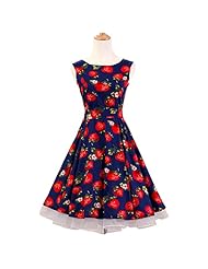 Sleeveless General Print Vintage Cotton Evening Dress/Prom Dress/Wedding Party Dress 