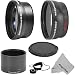 Essential Kit for KODAK Easyshare P880 - Includes: 0.43X Wide Angle (w/ Macro Portion) and 2.2x Telephoto High Definition Lenses + Aluminum Lens Adapter Tube + Snap-On Lens Cap (w/ Cap Keeper) + Premium MagicFiber Microfiber Cleaning Cloth