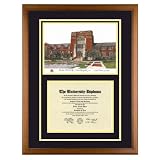 Purdue University Indiana Diploma Frame with Lithograph Art Print