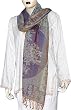 Wraps in Blend Silk with Wool Thread Flower Embroidery 72 x 27 inches